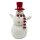 Plüsch Schneemann Weiß/Rot ca. 34 cm