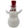 Plüsch Schneemann Weiß/Rot ca. 34 cm