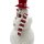 Plüsch Schneemann Weiß/Rot ca. 34 cm