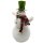 Plüsch Schneemann Weiß/Grün/Rot ca. 34 cm