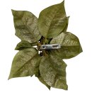 Weihnachtsstern mit Spange Khaki/Gold Ø ca. 24 cm