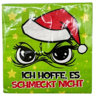 Servietten Festtagsmuffel "Ich hoffe es schmeckt nicht" 20 Stück