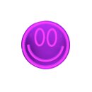3D LED Leucht Smiley Pink ca. Ø ca. 25 cm