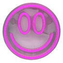 3D LED Leucht Smiley Pink ca. Ø ca. 25 cm