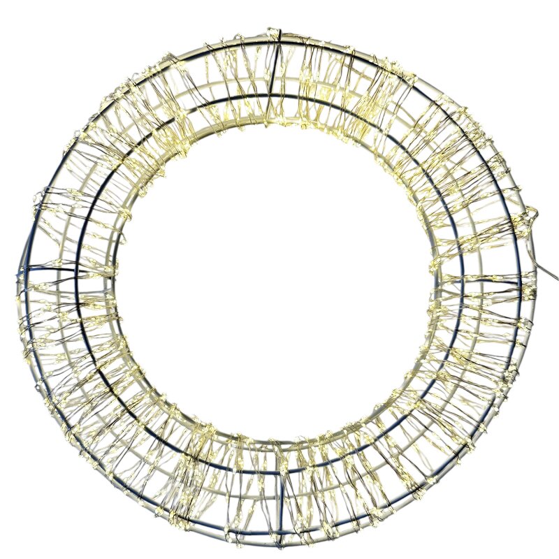 LED Kranz mit Timer Weiß Ø ca. 38 cm