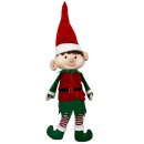 Kantenhocker Weihnachts-Elf Rot/Grün ca. 50 cm