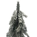 Tannenbaum auf Holzstamm Grün/verschneit ca. 44 cm