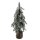 Tannenbaum auf Holzstamm Grün/verschneit ca. 44 cm