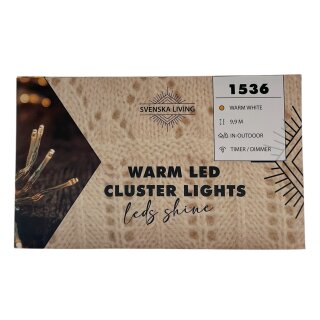 Lichterkette 1536 LEDs Warmweiß ca. 9,9 m