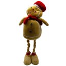 Lebkuchen-Mann ausziehbar Braun/Rot/Weiß ca. 125 cm