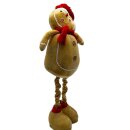 Lebkuchen-Mann ausziehbar Braun/Rot/Weiß ca. 125 cm