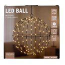 LED Ball Metall Schwarz 100 LEDs Warmweiß Ø...