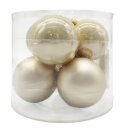 Glas Christbaumkugeln im 6er Set Champagner Ø ca....