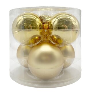 Glas Christbaumkugeln im 6er Set Gold Ø ca. 8 cm