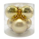 Glas Christbaumkugeln im 6er Set Gold Ø ca. 8 cm