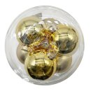 Glas Christbaumkugeln im 6er Set Gold Ø ca. 8 cm