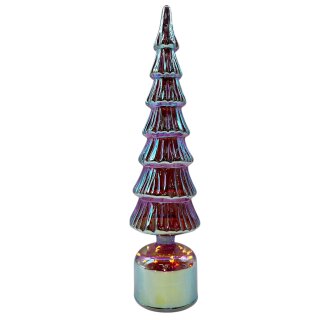 LED Glas-Tannenbaum Lila/Farbschimmer ca. 41 cm