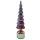 LED Glas-Tannenbaum Lila/Farbschimmer ca. 41 cm