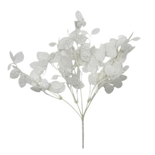 Eukalyptus Zweig Weiß/Glitzer ca. 37 cm