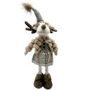 Elch mit ausziehbaren Beine Beige/Braun ca. 73 cm