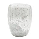 Thermo-Trinkglas Klar/Silber/Glitzer ca. 350 ml