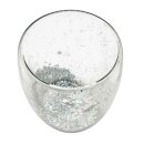 Thermo-Trinkglas Klar/Silber/Glitzer ca. 350 ml