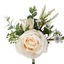 Künstlicher Rosenstrauß/Handstrauß Creme ca. 27 cm