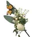 Deko Oster Zweig Weiß/Grün mit Schmetterling...