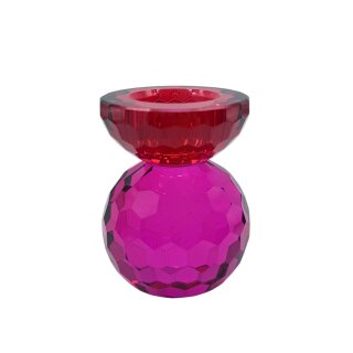 Teelichthalter Rot/Pink ca. 10,5 cm