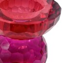 Teelichthalter Rot/Pink ca. 10,5 cm