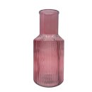 Glas Vase geriffelt Rot ca.22 cm