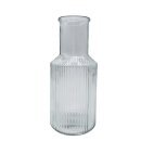 Glas Vase geriffelt Klar ca.22 cm