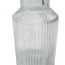 Glas Vase geriffelt Klar ca.22 cm