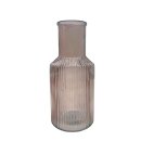 Glas Vase geriffelt Braun ca.22 cm