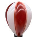 Kunststoff Solar-Hängelampe Heißluftballon Rot/Weiß ca.22 cm