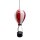 Kunststoff Solar-Hängelampe Heißluftballon Rot/Weiß ca.22 cm