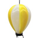 Kunststoff Solar-Hängelampe Heißluftballon Gelb/Weiß ca.22 cm