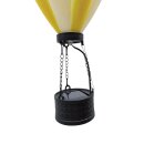 Kunststoff Solar-Hängelampe Heißluftballon Gelb/Weiß ca.22 cm