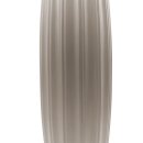 Keramik Vase gerillt beige ca. 30 cm