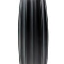 Keramik Vase gerillt Schwarz ca. 30 cm