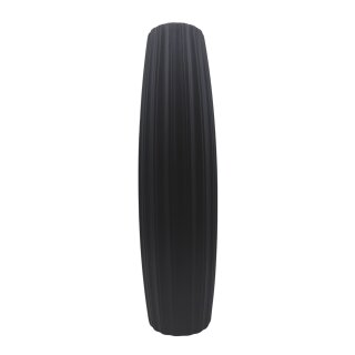 Keramik Vase gerillt Schwarz ca. 60 cm