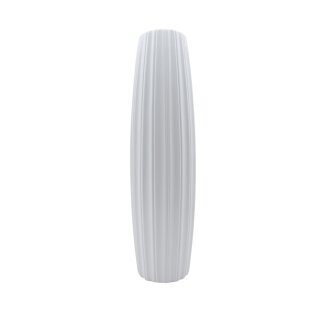 Keramik Vase gerillt Weiß ca. 60 cm