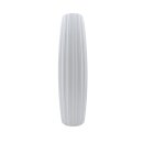 Keramik Vase gerillt Weiß ca. 60 cm