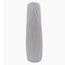 Keramik Vase Wellenmuster Weiß ca.30 cm