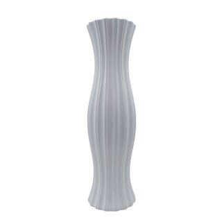 KeramikVase mit Vertikale Rillen Weiß ca.60 cm