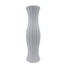 Keramik Vase mit Vertikale Rillen Weiß ca.60 cm