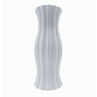 KeramikVase mit Vertikale Rillen Weiß ca.60 cm