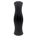 Keramik Vase mit Vertikale Rillen Schwarz ca.45 cm