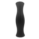 Keramik Vase mit Vertikale Rillen Schwarz ca.60 cm