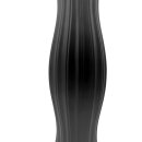 Keramik Vase mit Vertikale Rillen Schwarz ca.60 cm